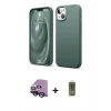 MARSİLYAN™- iPhone 14 Kılıf Kozmos Yansıma Özel Seri - Siyah Joko Magic 5D Hayalet Cam + Raze Metal Kamera Lens - SH