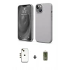 MARSİLYAN™- iPhone 14 Kılıf Kozmos Yansıma Özel Seri - Siyah Joko Magic 5D Hayalet Cam + Shine Kamera Lens - GD
