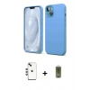 MARSİLYAN™- iPhone 14 Kılıf Kozmos Yansıma Özel Seri - Siyah Joko Magic 5D Hayalet Cam + Yeşil Shine Kamera Lens