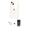 MARSİLYAN™- iPhone 14 Kılıf Kutup Klasik Serisi - Şeffaf 360 Full Body Arka Koruyucu + Diamond Kamera Lens - KI