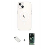 MARSİLYAN™- iPhone 14 Kılıf Kutup Klasik Serisi - Şeffaf 360 Full Body Arka Koruyucu + Diamond Kamera Lens - SABE