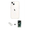 MARSİLYAN™- iPhone 14 Kılıf Kutup Klasik Serisi - Şeffaf 360 Full Body Arka Koruyucu + Diamond Kamera Lens - YL