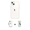 MARSİLYAN™- iPhone 14 Kılıf Kutup Klasik Serisi - Şeffaf Pasifik Cam Ekran Koruyucu + Shine Kamera Lens - GI