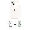 MARSİLYAN™- iPhone 14 Kılıf Kutup Klasik Serisi - Şeffaf Pasifik Cam Ekran Koruyucu + Shine Kamera Lens - YL
