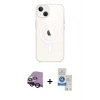 MARSİLYAN™- iPhone 14 Kılıf Kutup Klasik Serisi - Şeffaf Royal Nano Ekran Koruyucu + Raze Metal Kamera Lens - SH