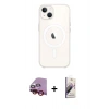 MARSİLYAN™- iPhone 14 Kılıf Kutup Klasik Serisi - Siyah Bilvis 3D Mat Cam Ekran Koruyucu + Raze Metal Kamera Lens - KI