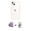 MARSİLYAN™- iPhone 14 Kılıf Kutup Klasik Serisi - Siyah Bilvis 3D Mat Cam Ekran Koruyucu + Raze Metal Kamera Lens - MR