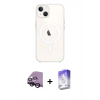 MARSİLYAN™- iPhone 14 Kılıf Kutup Klasik Serisi - Siyah Bilvis 5in1 3D Magic Cam Ekran Koruyucu + Raze Metal Kamera Lens - SH