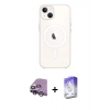 MARSİLYAN™- iPhone 14 Kılıf Kutup Klasik Serisi - Siyah Bilvis 5in1 3D Magic Cam Ekran Koruyucu + Raze Metal Kamera Lens - GS