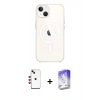MARSİLYAN™- iPhone 14 Kılıf Kutup Klasik Serisi - Siyah Bilvis 5in1 3D Magic Cam Ekran Koruyucu + Shine Kamera Lens - KI