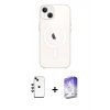 MARSİLYAN™- iPhone 14 Kılıf Kutup Klasik Serisi - Siyah Bilvis 5in1 3D Magic Cam Ekran Koruyucu + Shine Kamera Lens - YL