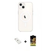 MARSİLYAN™- iPhone 14 Kılıf Kutup Klasik Serisi - Siyah Buffer Cam Ekran Koruyucu + Diamond Kamera Lens - PE