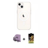 MARSİLYAN™- iPhone 14 Kılıf Kutup Klasik Serisi - Siyah Buffer Cam Ekran Koruyucu + Raze Metal Kamera Lens - GS