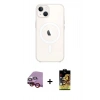 MARSİLYAN™- iPhone 14 Kılıf Kutup Klasik Serisi - Siyah Buffer Cam Ekran Koruyucu + Raze Metal Kamera Lens - KI