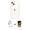 MARSİLYAN™- iPhone 14 Kılıf Kutup Klasik Serisi - Siyah Buffer Cam Ekran Koruyucu + Siyah Shine Kamera Lens