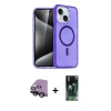 MARSİLYAN™- iPhone 14 Kılıf Nova Asil Prime - Şeffaf 360 Full Body Arka Koruyucu + Raze Metal Kamera Lens - SH