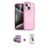 MARSİLYAN™- iPhone 14 Kılıf Nova Asil Prime - Şeffaf Pasifik Cam Ekran Koruyucu + Raze Metal Kamera Lens - MR