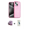 MARSİLYAN™- iPhone 14 Kılıf Nova Asil Prime - Şeffaf Pasifik Cam Ekran Koruyucu + Raze Metal Kamera Lens - KI