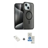 MARSİLYAN™- iPhone 14 Kılıf Nova Asil Prime - Şeffaf Royal Nano Ekran Koruyucu + Diamond Kamera Lens - SABE