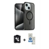 MARSİLYAN™- iPhone 14 Kılıf Nova Asil Prime - Şeffaf Royal Nano Ekran Koruyucu + PVD Metal Kamera Lens - GS