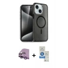 MARSİLYAN™- iPhone 14 Kılıf Nova Asil Prime - Şeffaf Royal Nano Ekran Koruyucu + Raze Metal Kamera Lens - MR