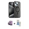 MARSİLYAN™- iPhone 14 Kılıf Nova Asil Prime - Şeffaf Royal Nano Ekran Koruyucu + Raze Metal Kamera Lens - SH