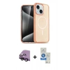 MARSİLYAN™- iPhone 14 Kılıf Nova Asil Prime - Şeffaf Royal Nano Ekran Koruyucu + Raze Metal Kamera Lens - SH
