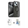 MARSİLYAN™- iPhone 14 Kılıf Nova Asil Prime - Şeffaf Royal Nano Ekran Koruyucu + Shine Kamera Lens - SH