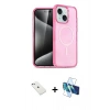 MARSİLYAN™- iPhone 14 Kılıf Nova Asil Prime - Siyah 3D Antistatik Cam Ekran Koruyucu + Diamond Kamera Lens - SABE