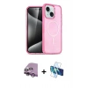 MARSİLYAN™- iPhone 14 Kılıf Nova Asil Prime - Siyah 3D Antistatik Cam Ekran Koruyucu + Raze Metal Kamera Lens - MR