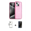MARSİLYAN™- iPhone 14 Kılıf Nova Asil Prime - Siyah 3D Antistatik Hayalet Cam Ekran Koruyucu + Shine Kamera Lens - SH
