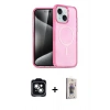 MARSİLYAN™- iPhone 14 Kılıf Nova Asil Prime - Siyah Bilvis 3D Cam Ekran Koruyucu + PVD Metal Kamera Lens - YL