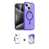 MARSİLYAN™- iPhone 14 Kılıf Nova Asil Prime - Siyah Bilvis 5in1 3D Magic Cam Ekran Koruyucu + Shine Kamera Lens - KI