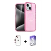 MARSİLYAN™- iPhone 14 Kılıf Nova Asil Prime - Siyah Bilvis 5in1 3D Magic Cam Ekran Koruyucu + Shine Kamera Lens - KI