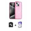 MARSİLYAN™- iPhone 14 Kılıf Nova Asil Prime - Siyah Bilvis 5in1 3D Magic Cam Ekran Koruyucu + PVD Metal Kamera Lens - TU