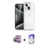 MARSİLYAN™- iPhone 14 Kılıf Nova Asil Prime - Siyah Bilvis 5in1 3D Magic Cam Ekran Koruyucu + Raze Metal Kamera Lens - MR