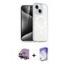 MARSİLYAN™- iPhone 14 Kılıf Nova Asil Prime - Siyah Bilvis 5in1 3D Magic Cam Ekran Koruyucu + Raze Metal Kamera Lens - SH
