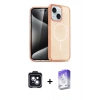 MARSİLYAN™- iPhone 14 Kılıf Nova Asil Prime - Siyah Bilvis 5in1 3D Magic Cam Ekran Koruyucu + Siyah PVD Metal Kamera Lens