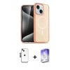 MARSİLYAN™- iPhone 14 Kılıf Nova Asil Prime - Siyah Bilvis 5in1 3D Magic Cam Ekran Koruyucu + Shine Kamera Lens - SH