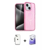 MARSİLYAN™- iPhone 14 Kılıf Nova Asil Prime - Siyah Bilvis 5in1 5D Magic Hayalet Cam Ekran Koruyucu + Shine Kamera Lens - GI