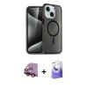 MARSİLYAN™- iPhone 14 Kılıf Nova Asil Prime - Siyah Bilvis 5in1 5D Magic Hayalet Cam Ekran Koruyucu + Raze Metal Kamera Lens - KI