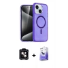MARSİLYAN™- iPhone 14 Kılıf Nova Asil Prime - Siyah Bilvis 5in1 5D Magic Hayalet Cam Ekran Koruyucu + PVD Metal Kamera Lens - TU