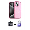 MARSİLYAN™- iPhone 14 Kılıf Nova Asil Prime - Siyah Bilvis 5in1 5D Magic Hayalet Cam Ekran Koruyucu + PVD Metal Kamera Lens - SH