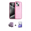 MARSİLYAN™- iPhone 14 Kılıf Nova Asil Prime - Siyah Bilvis 5in1 5D Magic Hayalet Cam Ekran Koruyucu + Raze Metal Kamera Lens - SH