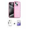 MARSİLYAN™- iPhone 14 Kılıf Nova Asil Prime - Siyah Bilvis 5in1 5D Magic Hayalet Cam Ekran Koruyucu + Shine Kamera Lens - SH