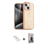MARSİLYAN™- iPhone 14 Kılıf Nova Asil Prime - Siyah Bilvis Hayalet Cam Ekran Koruyucu + Diamond Kamera Lens - YL