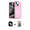 MARSİLYAN™- iPhone 14 Kılıf Nova Asil Prime - Siyah Bilvis Hayalet Cam Ekran Koruyucu + PVD Metal Kamera Lens - GS