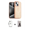 MARSİLYAN™- iPhone 14 Kılıf Nova Asil Prime - Siyah Bilvis Hayalet Cam Ekran Koruyucu + Shine Kamera Lens - GS