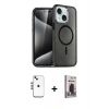 MARSİLYAN™- iPhone 14 Kılıf Nova Asil Prime - Siyah Bilvis Hayalet Cam Ekran Koruyucu + Shine Kamera Lens - GS