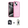 MARSİLYAN™- iPhone 14 Kılıf Nova Asil Prime - Siyah Bilvis Hayalet Cam Ekran Koruyucu + PVD Metal Kamera Lens - SH